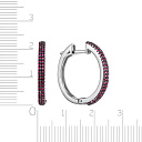 Серьги из серебра с фианитом
