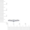 Кольцо помолвочное из белого золота с бриллиантами