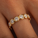 Кольцо из желтого золота с бриллиантами