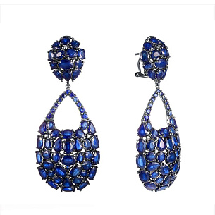 Серьги из золота с сапфиром