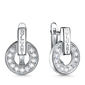 Серьги с английским замком из серебра с фианитами