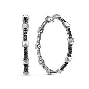 Серьги из белого золота с бриллиантами