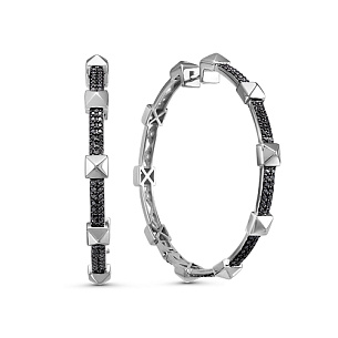 Серьги из белого золота с бриллиантами