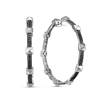 Серьги из белого золота с бриллиантами