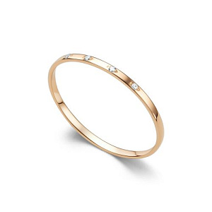 Кольцо из красного золота с бриллиантами