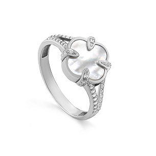 Кольцо из серебра с перламутром