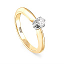 Кольцо из желтого золота с бриллиантом