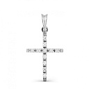 Крест из белого золота с бриллиантами