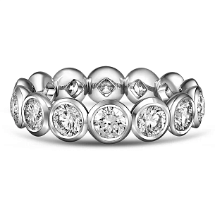 Кольцо из белого золота с бриллиантом