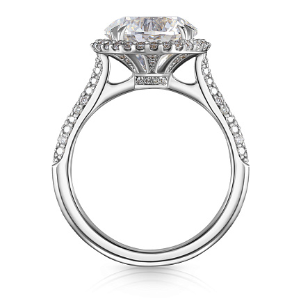 Кольцо из белого золота с бриллиантами