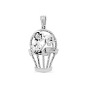 Подвеска из серебра с фианитами