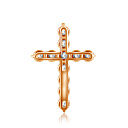 Колье из красного золота с бриллиантами, плетение якорное