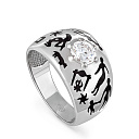 Кольцо из серебра с фианитом