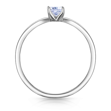 Кольцо из серебра с фианитом