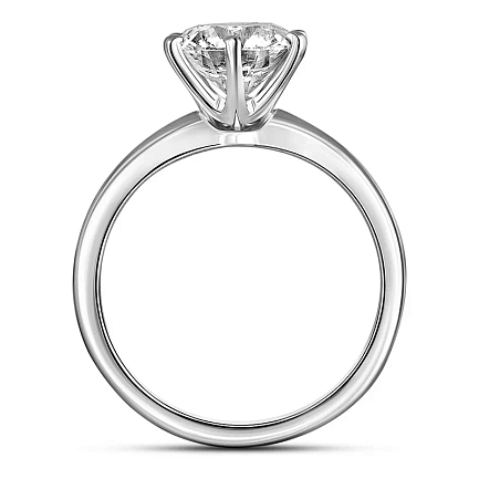 Кольцо из белого золота с бриллиантом