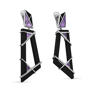 Серьги с английским замком из серебра