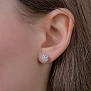 Серьги из белого золота с бриллиантами