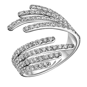 Кольцо из белого золота с бриллиантом