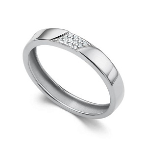 Кольцо из белого золота с бриллиантами