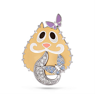 Подвеска из серебра с фианитом