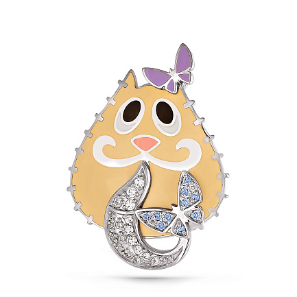 Подвеска из серебра с фианитами