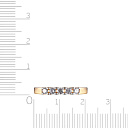 Кольцо из красного золота с бриллиантами