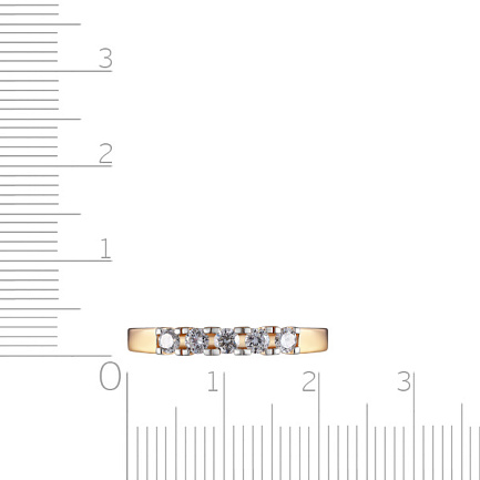 Кольцо из красного золота с бриллиантами