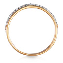 Кольцо из красного золота с фианитом