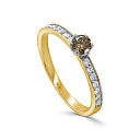 Кольцо из желтого золота с бриллиантами