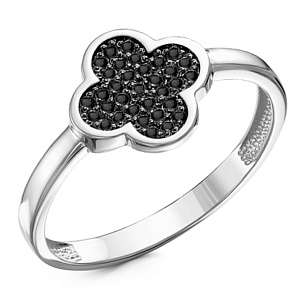 Кольцо из серебра с фианитом