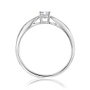 Кольцо помолвочное из белого золота с бриллиантом