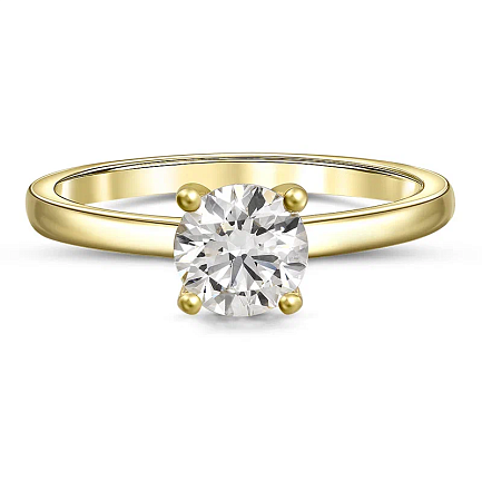 Кольцо из желтого золота с бриллиантом