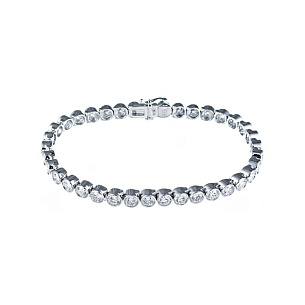 Браслет декоративный из белого золота с бриллиантом