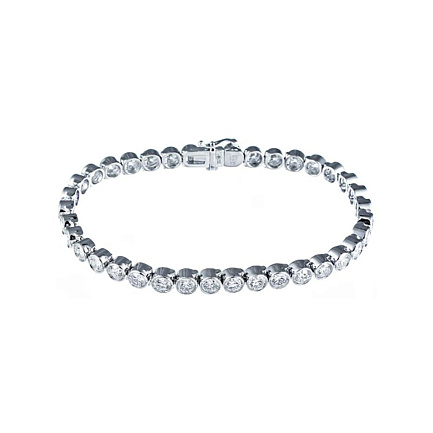 Браслет декоративный из белого золота с бриллиантами