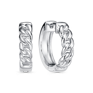 Серьги с английским замком из серебра