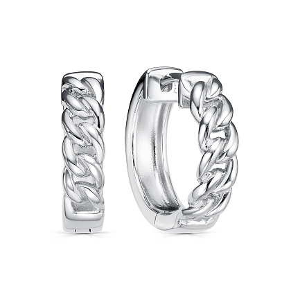 Серьги с английским замком из серебра