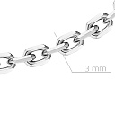 Цепь автомат из серебра, плетение якорное
