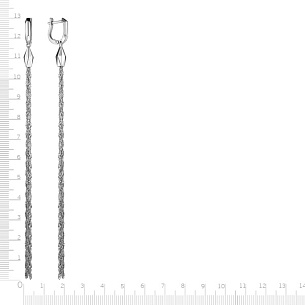 Серьги с английским замком из серебра