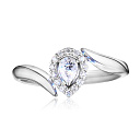 Кольцо из белого золота с бриллиантами