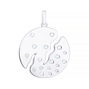 Подвеска из серебра с фианитом