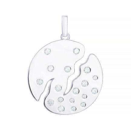 Подвеска из серебра с фианитом