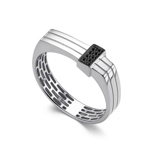 Кольцо из белого золота с бриллиантами