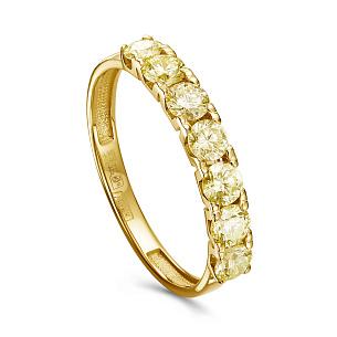 Кольцо из желтого золота с бриллиантом