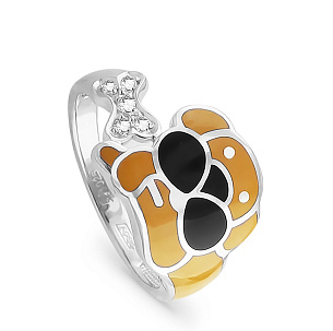 Кольцо из серебра с фианитом