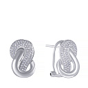 Серьги из белого золота с бриллиантами