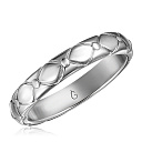 Кольцо обручальное из белого золота