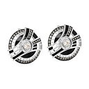 Серьги с английским замком из белого золота с бриллиантами