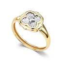 Кольцо из желтого золота с бриллиантом