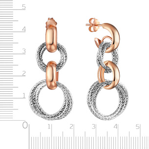 Серьги из серебра с золочением