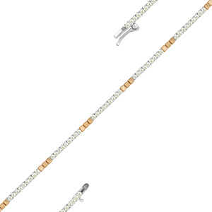 Браслет из красного золота с бриллиантами